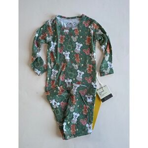 Christmas Mickey Mouse Bamboo Pajama Set 18-24M‎ Long Sleeve Pants Holiday NEW